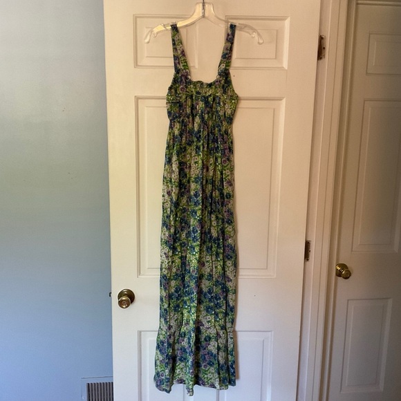 Natural Life Elizabeth Maxi Dress Green Floral Empire Waist Size XS NWT Boho - Picture 11 of 13